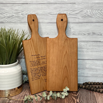 Maple Personalized recipe cutting board - from your old handwritten recipe