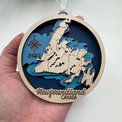 Newfoundland layered ornament