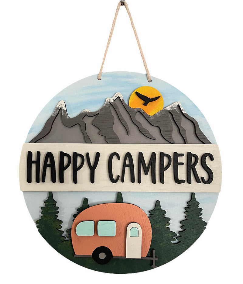 Happy Campers Paint Kit - DIY Craft Blank 12"