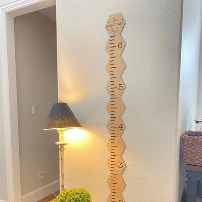 Growth Chart Ruler Hexagon Style