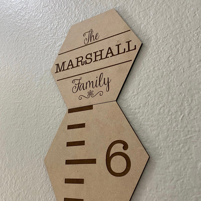 Growth Chart Ruler Hexagon Style